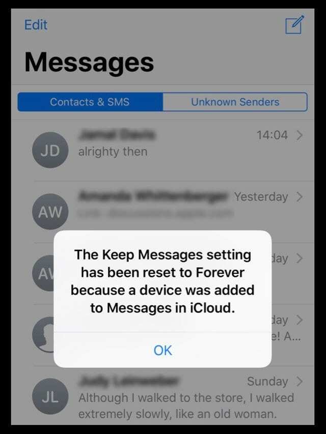 Cómo usar los mensajes en la función de sincronización de iCloud