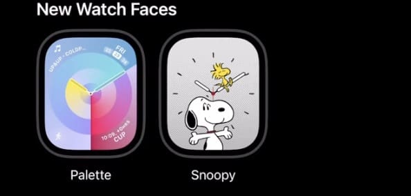 The Peanuts Watch Face no relógio OS 10
