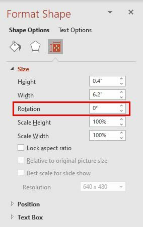 Döndürme seçeneği PowerPoint