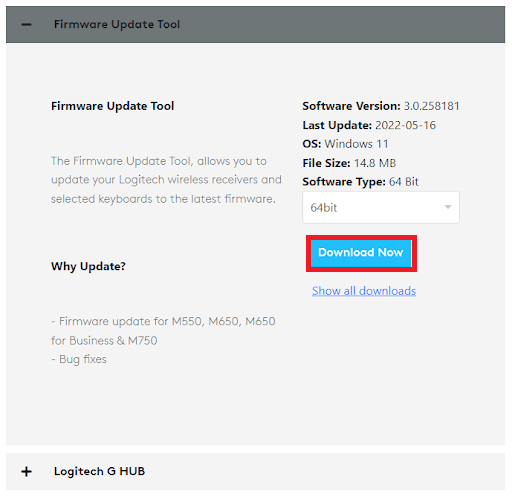 Descargue la herramienta de actualización de firmware