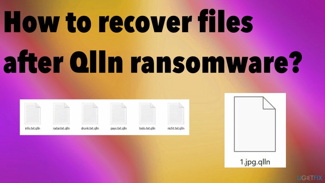 Qlln 랜섬웨어 파일 복구