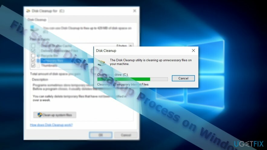 დააფიქსირეთ Stuck Disk Cleanup შეცდომა