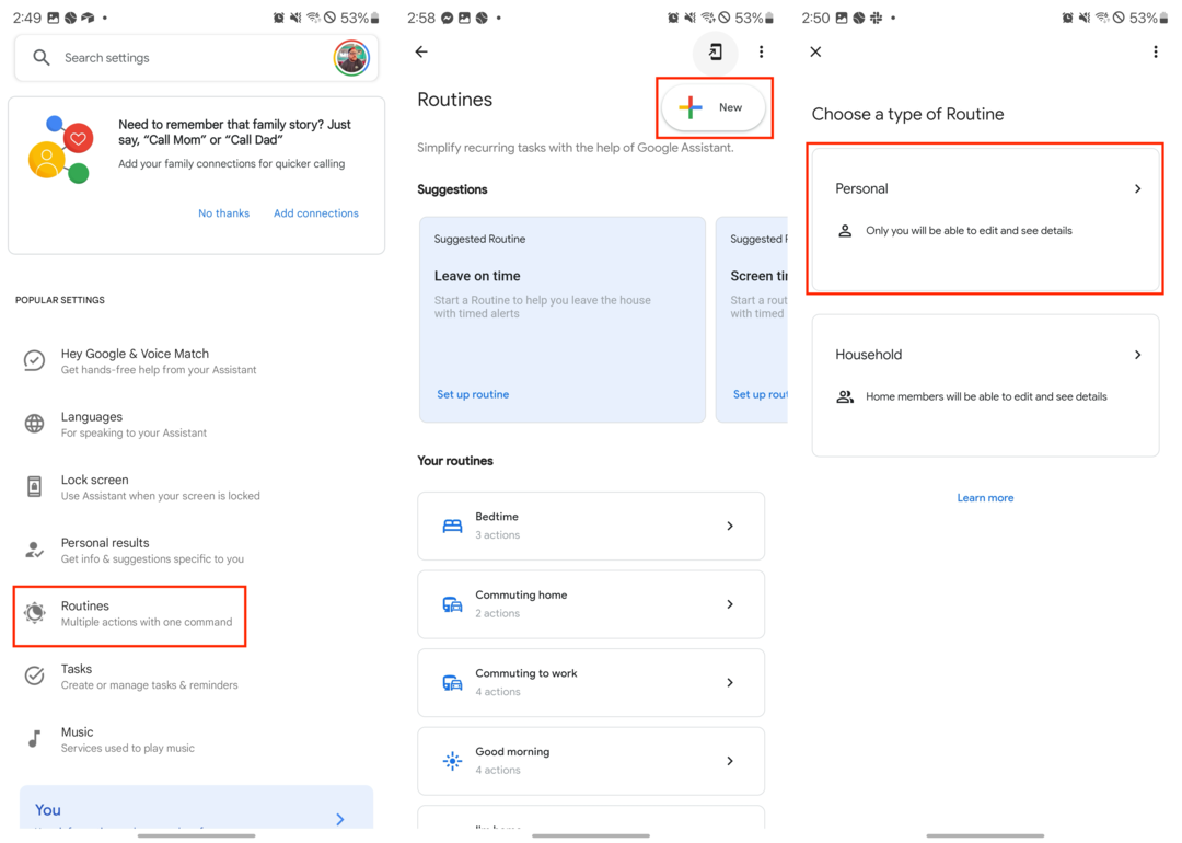 Google'i assistendi rutiinide kasutamine – 2