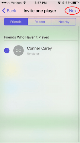 Como convidar amigos para um jogo multijogador no Game Center