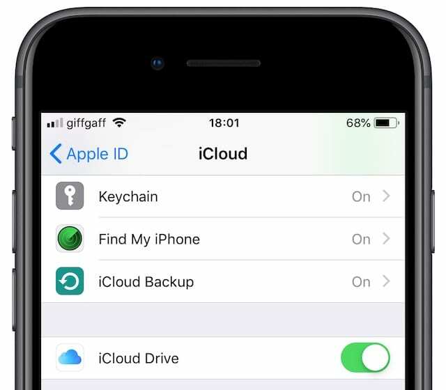 Schalten Sie iCloud Drive auf dem iPhone ein