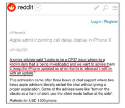 iPhone X'te Gelen Çağrı Gecikmesi