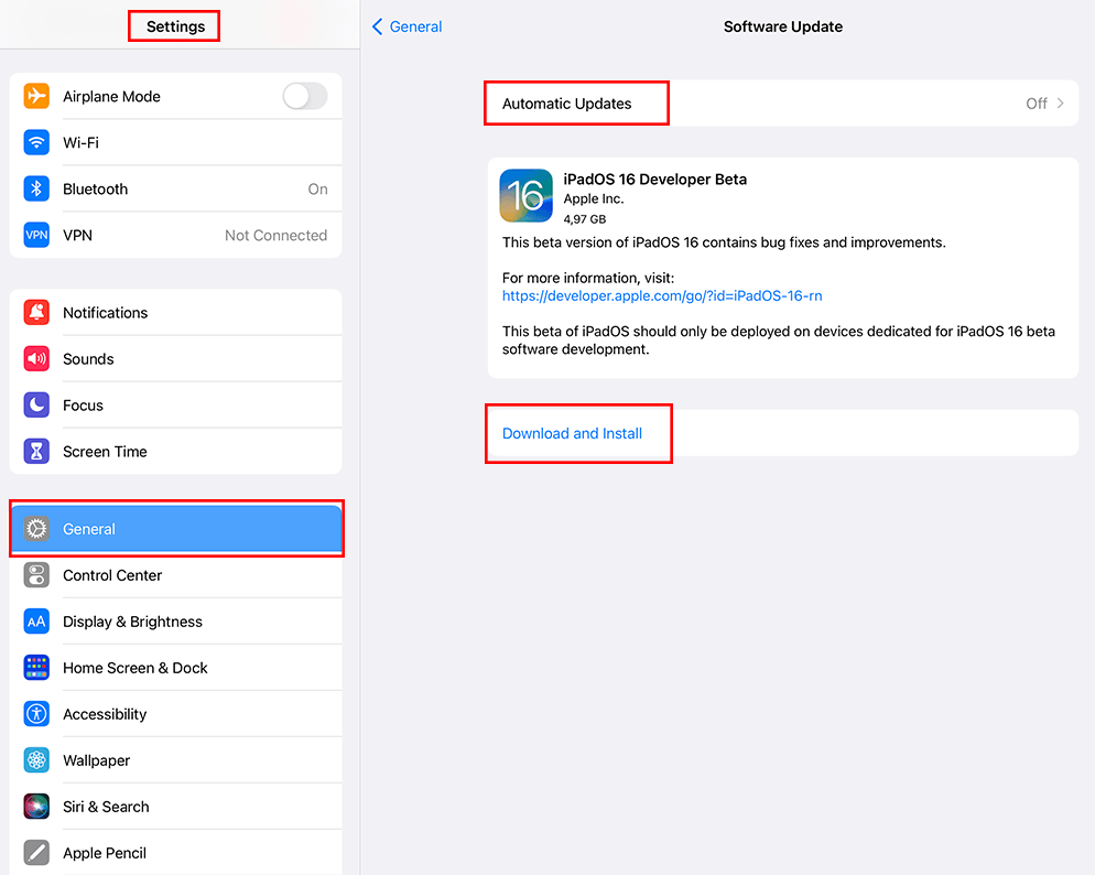 Hur man laddar ner iOS 16 Beta 3 på sidan Programvaruuppdatering