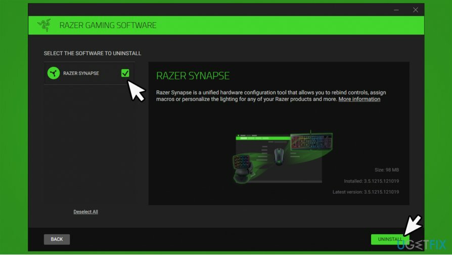 Razer synapse не видит мышь