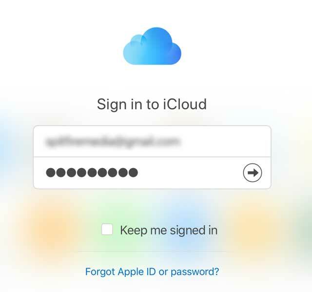 prihláste sa na iCloud.com pomocou beta stránky