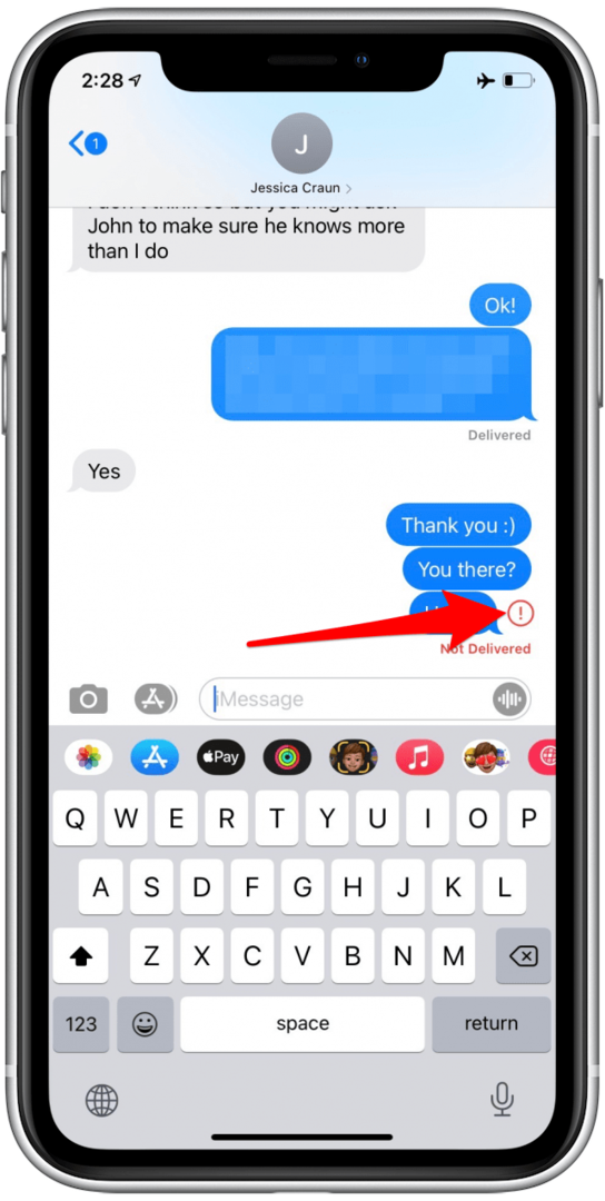 iMessageが配信されないエラー