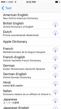 Dictionnaires iOS