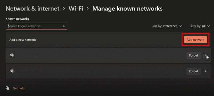 Windows 11 Agregar red WiFi