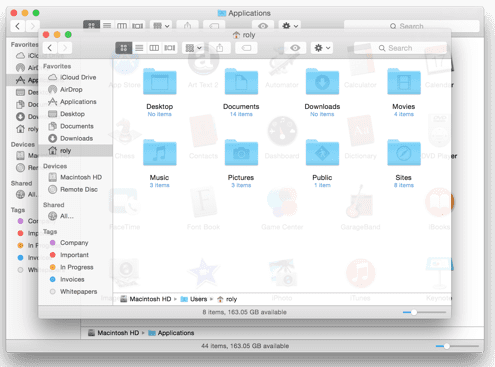 Apple Patent - OS X Window Translucency Mockup
