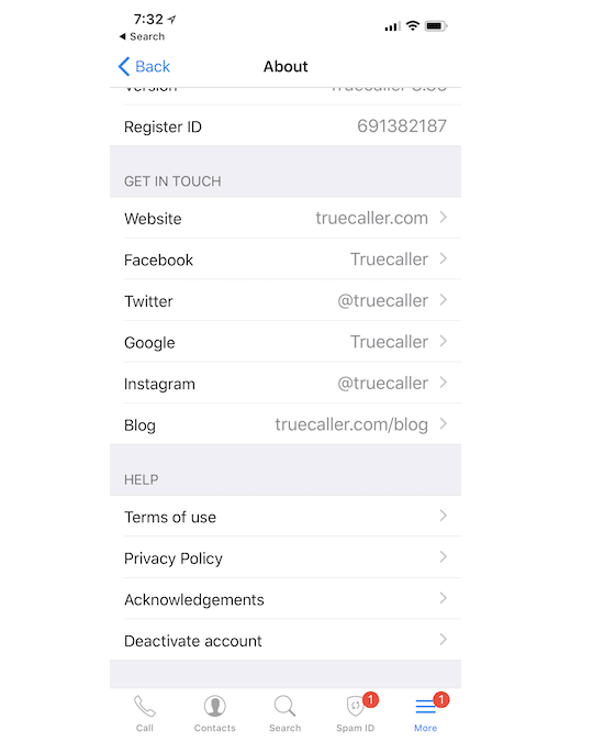 Dezactivați contul Truecaller de pe dispozitivele iOS 