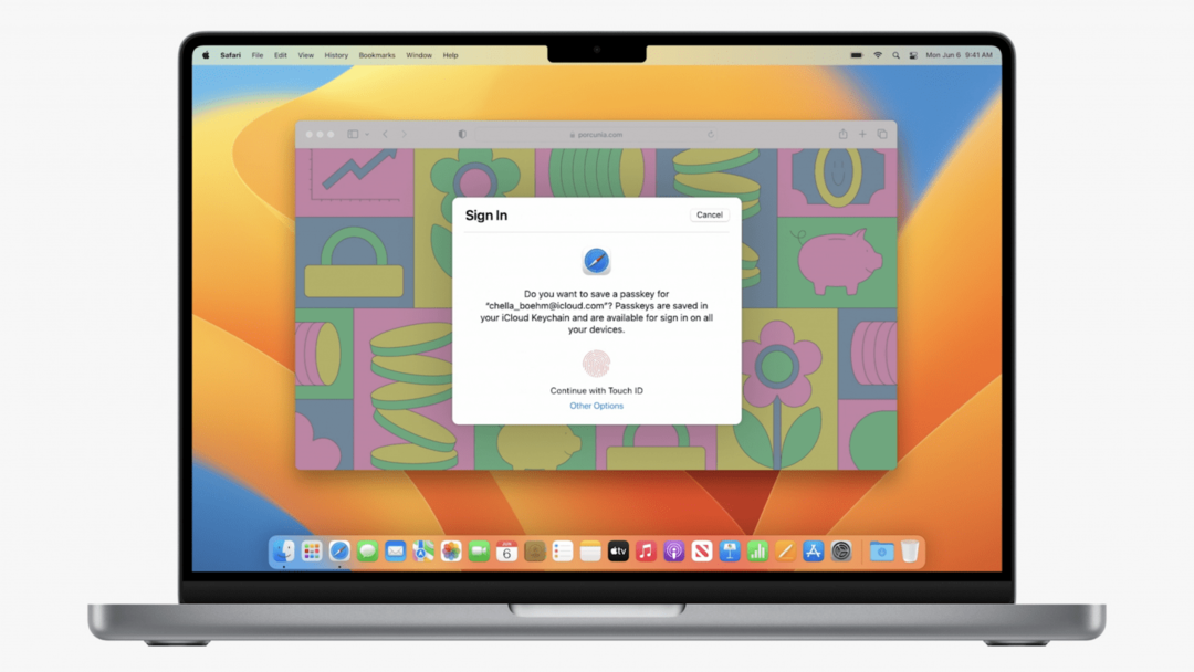 macOS Ventura 패스키 기능