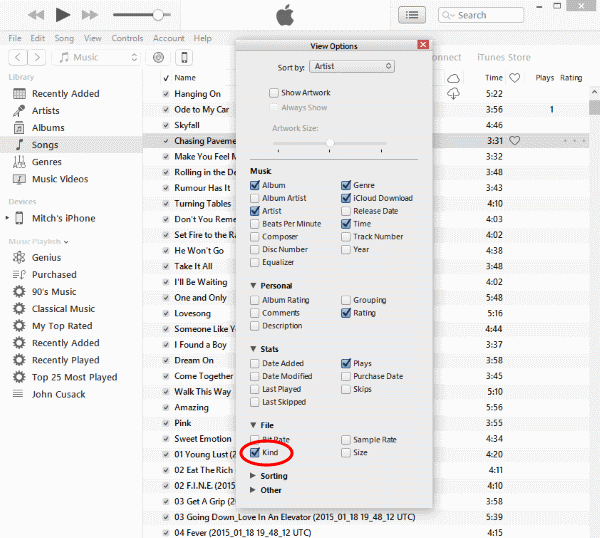 iTunes engedélyezése