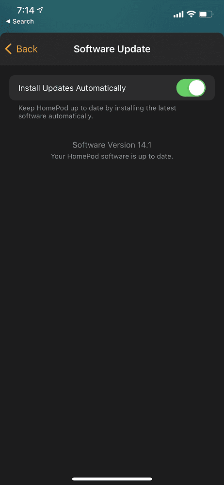 Update HomePod-software 4