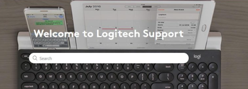 Busque su producto en el panel de búsqueda de soporte de logitech