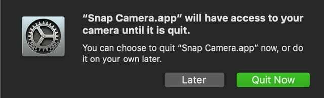 snap การตั้งค่าความเป็นส่วนตัวของกล้องบน Mac ในการตั้งค่าระบบสำหรับกล้อง