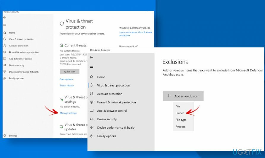 Correggi gli avvisi di Windows Defender