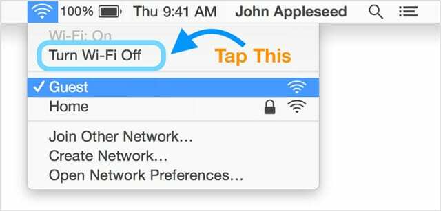 ปิด wifi บน Mac