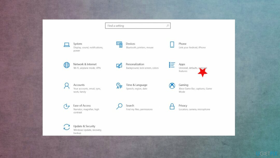 Aplicaciones en la configuración de Windows