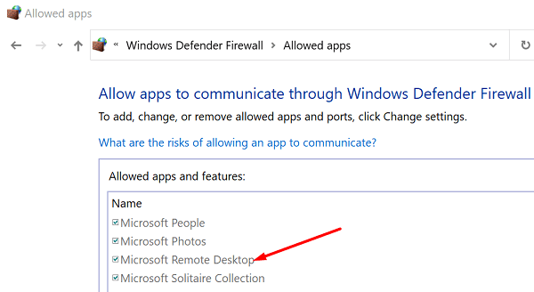 microsoft-remote-desktop-windows-güvenlik duvarı-ayarları