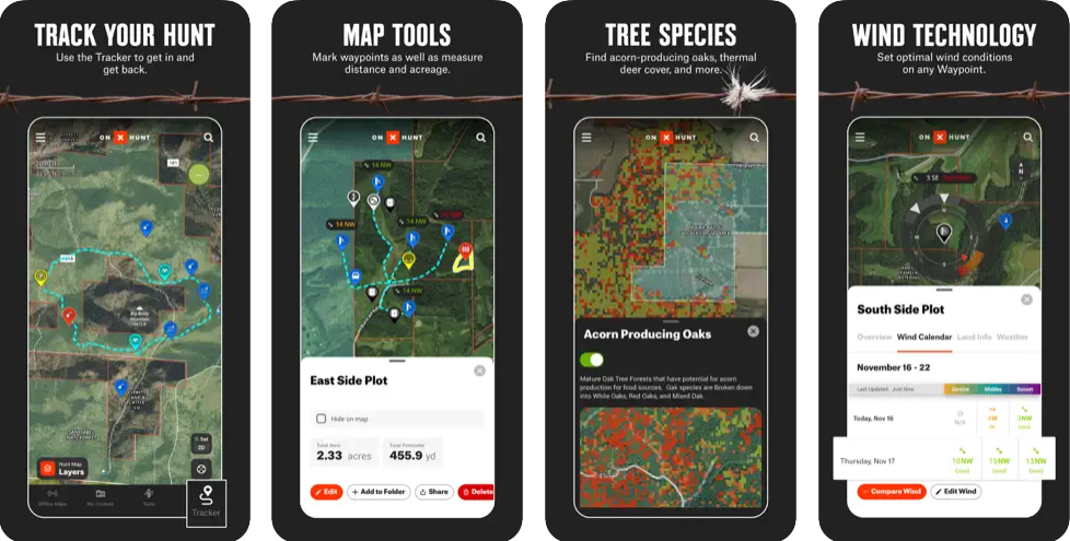 onX Hunt GPS Jagtkort bedste gratis jagtkort app