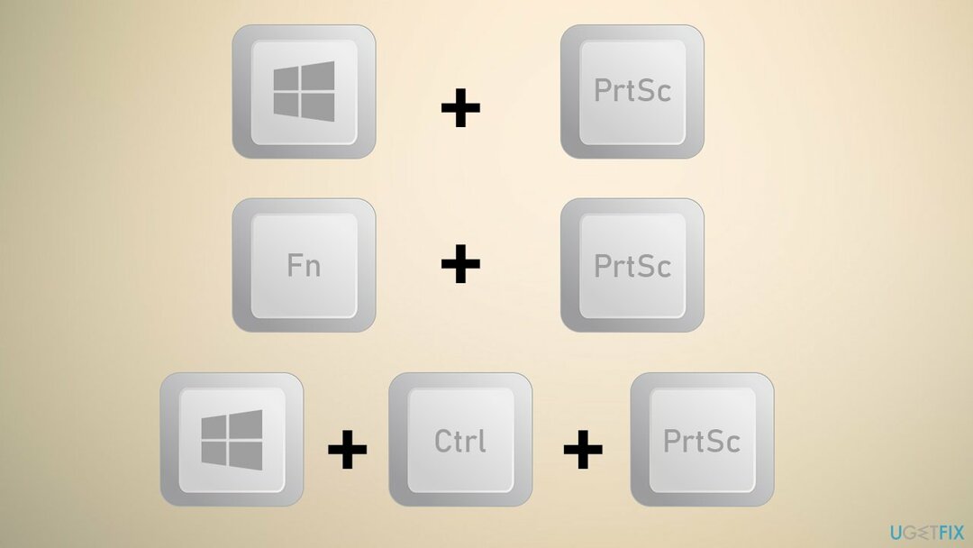 Utilice diferentes combinaciones de teclas