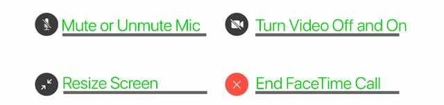 Mac FaceTime On-Screen Controls