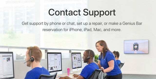 contactați asistența Apple 2018