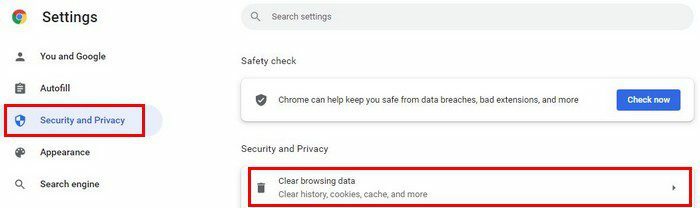 Το Chrome διαγράφει τα δεδομένα περιήγησης