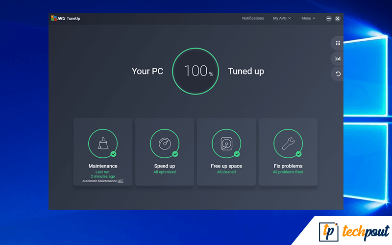 AVG TuneUp Optimizer szoftver 