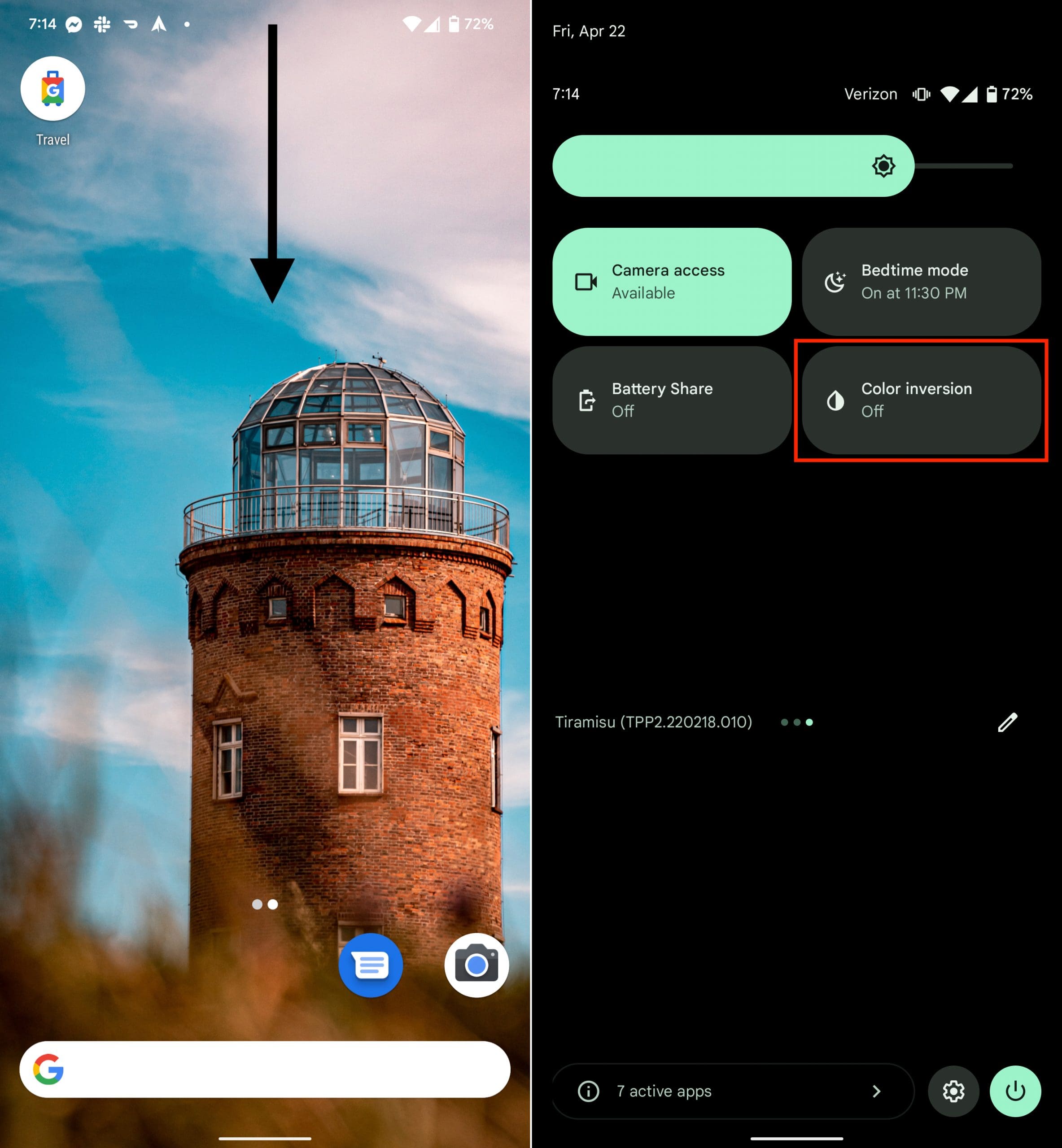 Kā invertēt krāsas operētājsistēmā Android Google Pixel — 1