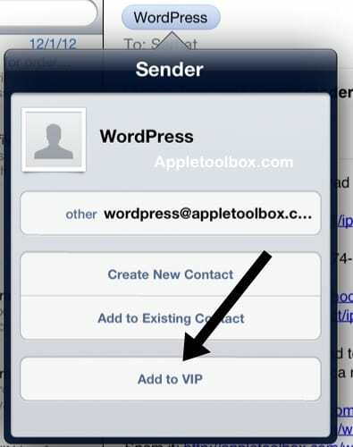 आईओएस वीआईपी ईमेल जोड़ें
