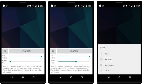 Android के लिए वॉल्यूम बूस्टर GOODEV ऐप