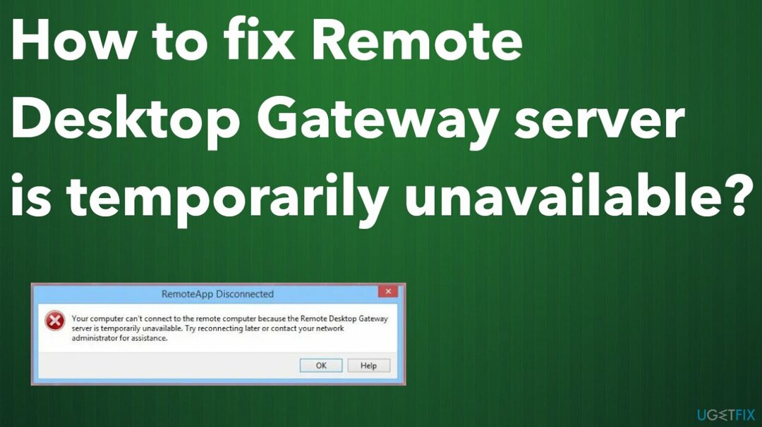 Fejl i Remote Desktop Gateway