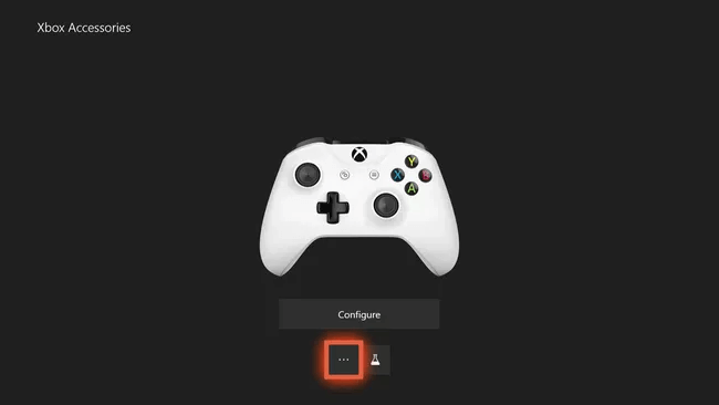 Xbox - klik op de knop met drie stippen