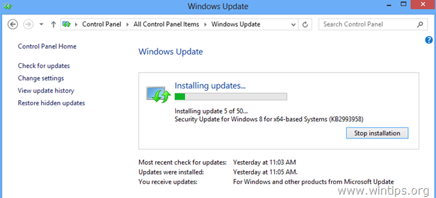 Windows-Updates installieren