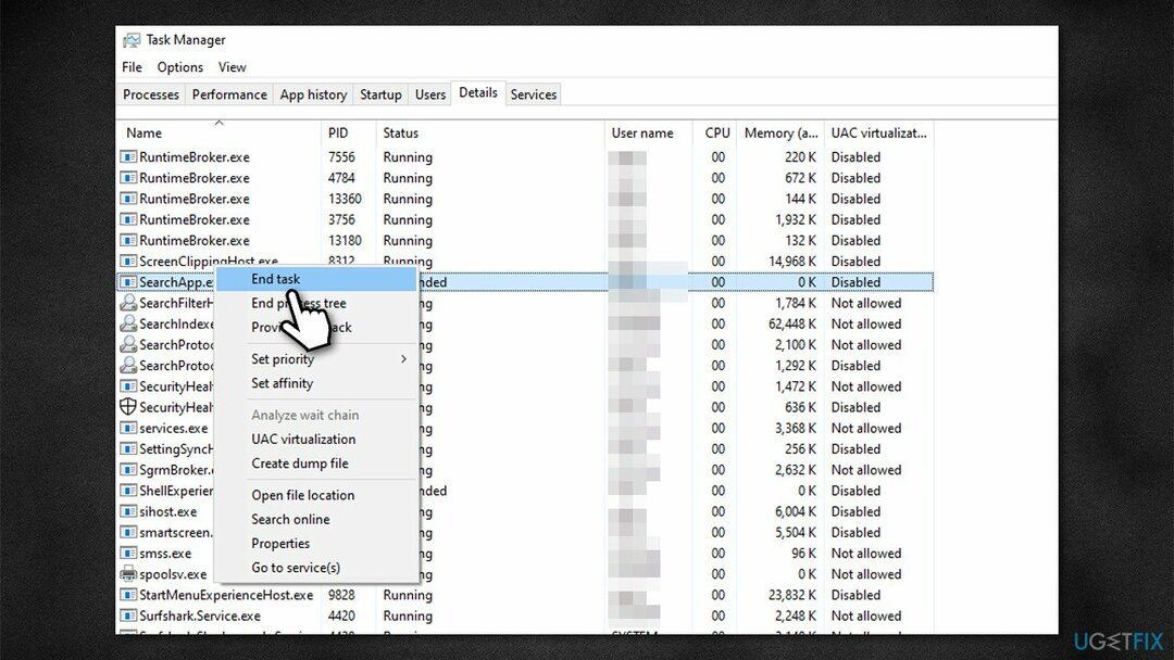 Mulai ulang proses pencarian Windows