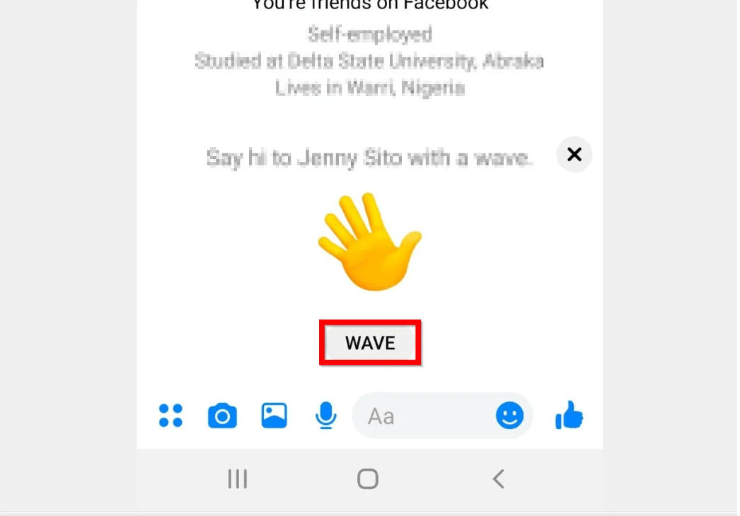 Nehmen Sie eine Welle auf Facebook zurück