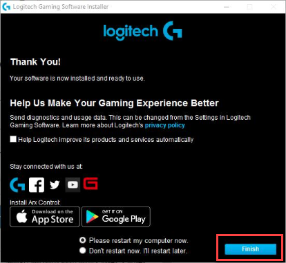 Logitech Gaming-enhedsfunktioner