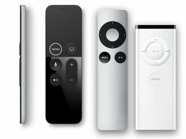 أجهزة التحكم عن بعد لطرازات Apple TV المختلفة