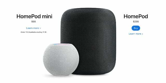 أسعار أجهزة HomePod و HomePod الصغيرة