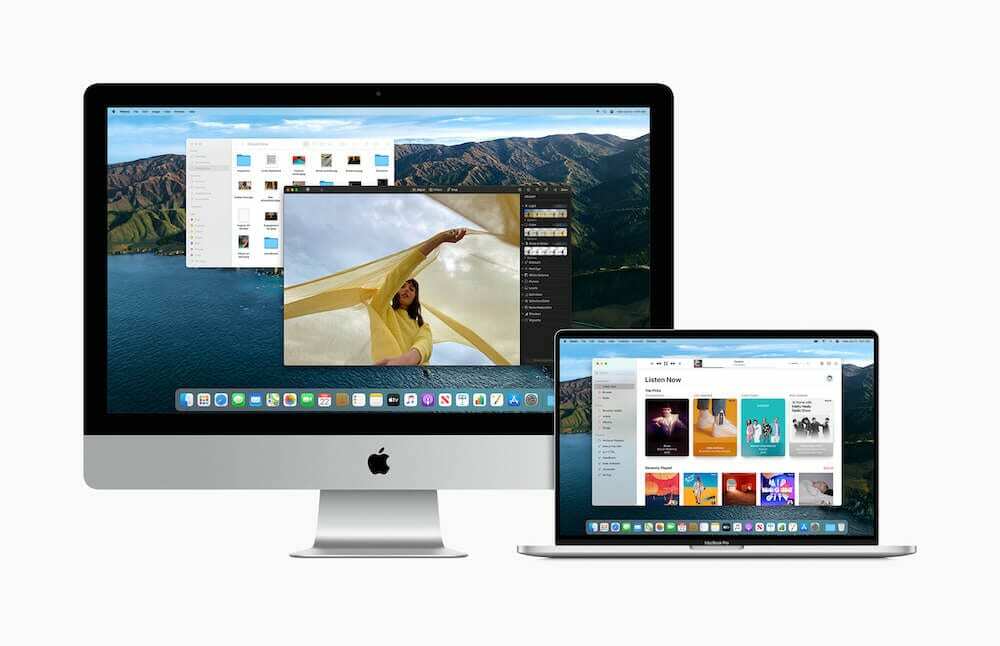 „macOS Big Sur“ „MacBook“ ir „iMac“.