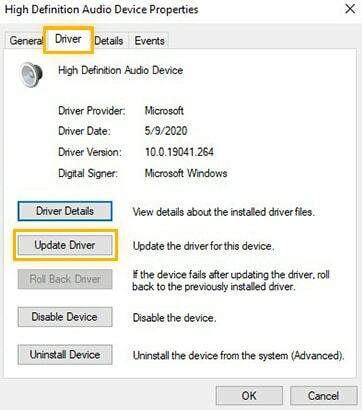 Oppdater driver for HD-lyd