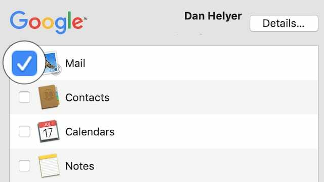 Gmail über Internetkonten deaktivieren