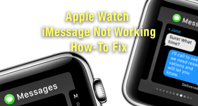 Apple Watch iMessage ne deluje, kako popraviti