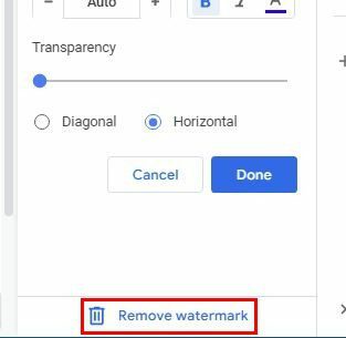 Odstrániť vodoznak Dokumenty Google