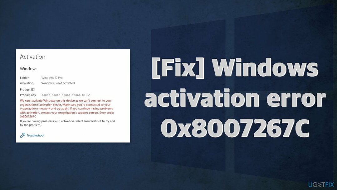 [Ret] Windows-aktiveringsfejl 0x8007267C